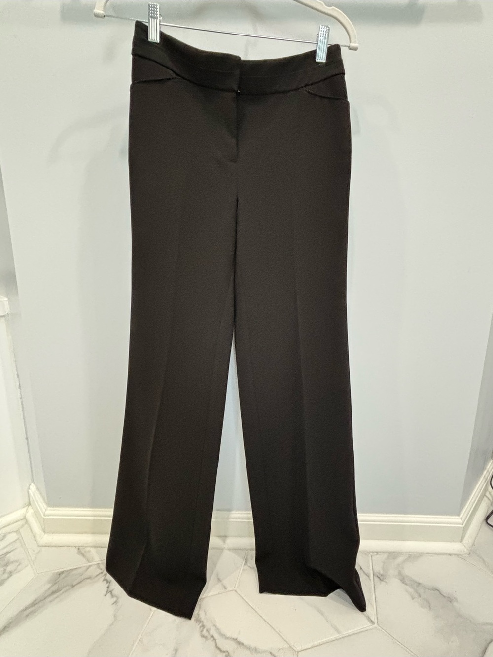 White House Black Market Black Wide-Leg Dress Pants
